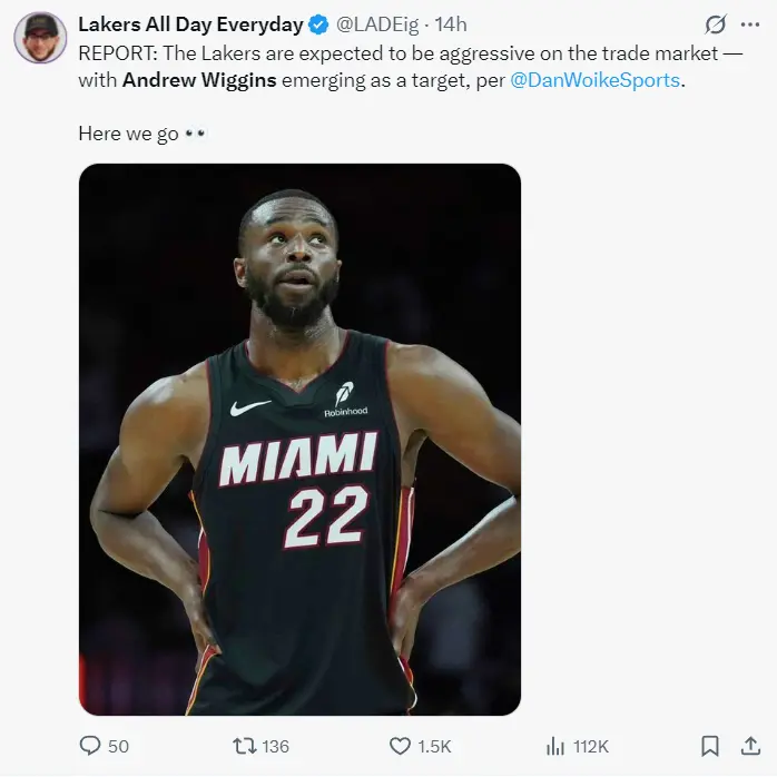 维金斯去换, 湖人后, AA 维金斯去换, 湖人后, AA